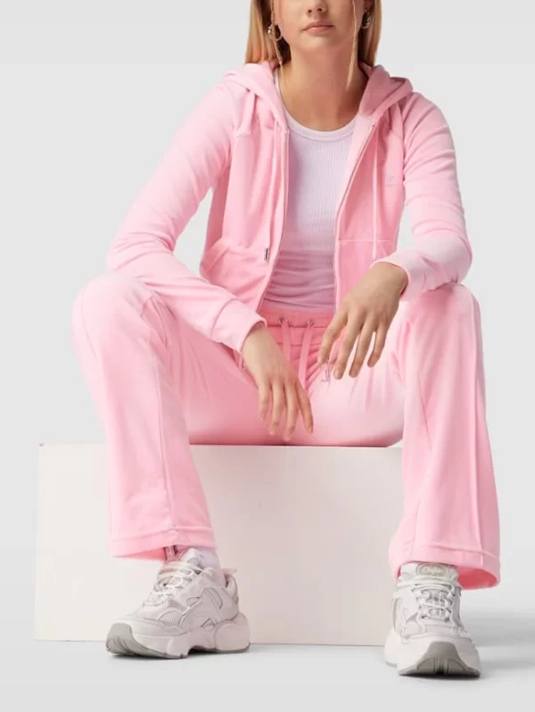 Juicy Couture Sweatjacke Mit Label-Applikationen Modell ‘MADISON’ – Rosa 1