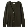 Sheego Strickjacke Dunkeloliv Meliert 19