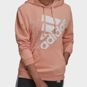 Adidas Hoodie, Kapuze Mit Tunnelzug, Logo-Print, Für Damen AMBIENT BLUSH-WHITE 26